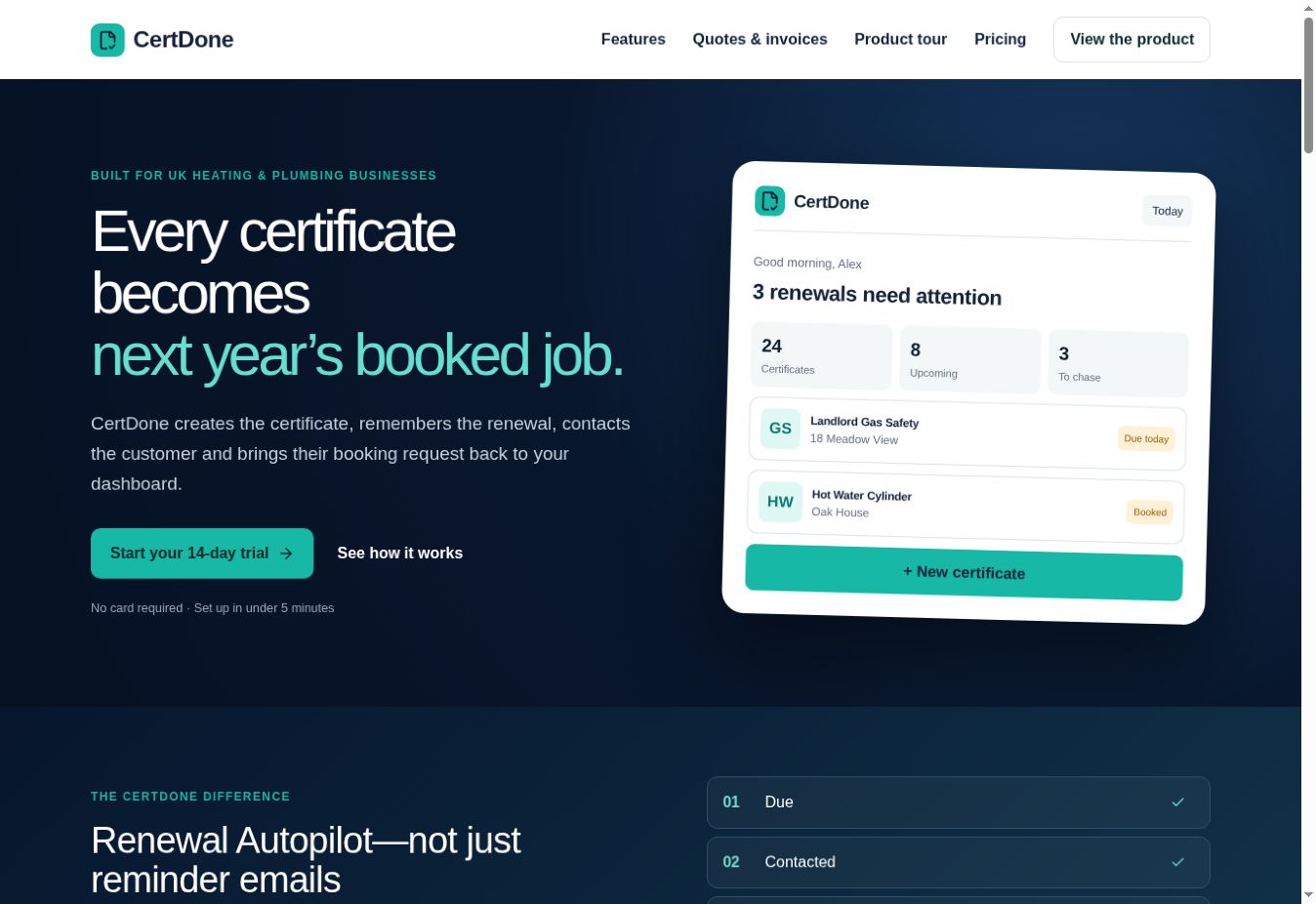 Live CertDone website
